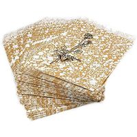 100 Gold Paper Gift Bags Shopping Sales Tote Bags 4 x 6"