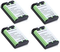 4 Pack - Cordless Phone Battery for Panasonic HHR-P107, Bulk Packaging)