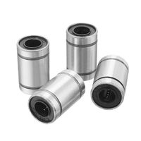uxcell 4pcs LM6UU 6x12x19mm Double Side Rubber Seal Linear Motion Ball Bearing Bushing