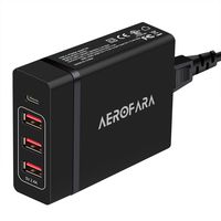 72W USB Type C PD Charger, 4 Ports USB C Power Delivery Adapter with 60W Type C PD Charger Port, 3 USB Port (Total 12W) Smart Charger and UL Standard Power Cord for MacBook Pro, Google Pixel 2