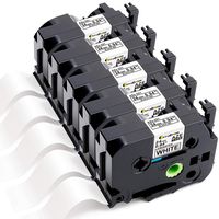 Compatible Brother P-Touch 24mm 1 inch Label Tape TZe-251 TZ251 tze-251 use for Brother Label Maker PTD600, PTE500, PTE550W, PTH500LI, PTP700, PTP750W (Black on White, 1" x 26.2ft)