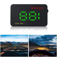 Car HUD Head Up Display 3.5 with OBD2/EUOBD Interface Plug & Play Vehicle Speed KM/h MPH, OverSpeed Warning, Water Temperature, Battery Voltage, Mileage Measurement - Green