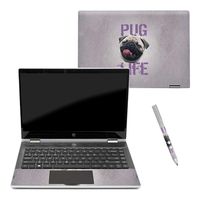 MightySkins Skin Compatible with HP Pavilion x360 14" (2018) - Pug Life | Protective, Durable, and Unique Vinyl Decal wrap Cover | Easy to Apply, Remove, and Change Styles | Made in The USA
