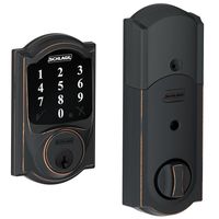 Schlage Lock Company BE468CAM716 Connect Camelot Touchscreen Deadbolt, Aged Bronze