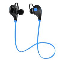 Wireless Headphones Stereo Earbuds Wireless Sport Earphones for Running with Mic (6 Hours Play Time, Bluetooth 4.0, IPX4 Sweatproof, Secure Ear Hooks Design) Black/Blue