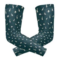 Fashion Sports Arm Supports Different Dinosaur and Dots Green Basketball Shooter Sleeves Sunscreen Cuff Stretched Fabric for Football, Volleyball, Baseball Protection, Youth & Adult Sizes(1 Pair)