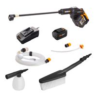 WORX WG630.2 20V 4.0Ah High Flow Hydroshot with Soap Bottle and Brush,Battery and Charger Included