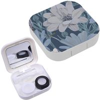 Portable Contact Lens Case Box Travel Kit Mirror + Bottle + Tweezers Container Holder [ Beautiful Bright Gentle ]