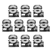 Compatible for Epson LC-4WBN LK 4WBN LC-4WBN LC 4WBN9(SS12KW)Laminated 1/2ih X 26.2 Feet(12mm x 8M) Black on White Label Tape Manager maker LW-300 LW-400 LW-500 LW-600P LW-700 Replace Refill (10PACK)
