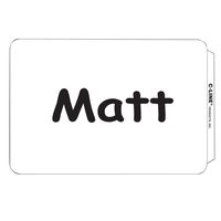 C-Line Pressure Sensitive Peel and Stick Name Badges, Plain White, 3.5 x 2.25 Inches, 100 per Box (92277)