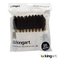 KingArt 242-20 Foam Paint Brush Set, 2 Inch