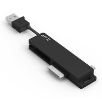 iLuv Award Winning Portable Keychain Charge / Sync Cable For 30 Pin iPod, iPhone, iPad, Smartphones, and micro USB Devices [Apple MFi Certified] (BLACK)