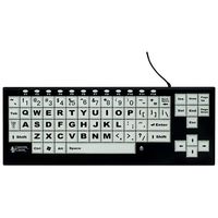 Visionboard2 Large Key Keyboard - Keyboard - USB - Black, White