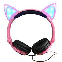 Cat Ear Headphones with Glowing Lights (Pink)