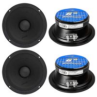 Audiopipe 4 APMB-6SB 1000 Watt 6" Low/Mid Frequency Car Loudspeakers Speakers