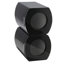 CHIYODA Double Automatic Watch Winder with Dual Quiet Mabuchi Motors, Elastic Pillows-Piano Baking Black