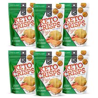 KetoLogic Keto Crisps, Pizza | Low Carb, High Fat, High Protein, Gluten Free | Sustainably Sourced, Oven Baked Keto Snack | 1.75 Ozper Bag, 6 Pack