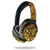 MightySkins Skin Compatible with Bose QuietComfort 35 Headphones - Gold Dazzle | Protective, Durable, and Unique Vinyl Decal wrap Cover | Easy to Apply, Remove, and Change Styles | Made in The USA