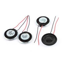 uxcell a15080600ux0275 Metal Shell Round Internal Magnet Speaker 2W 8 Ohm Pack of 4