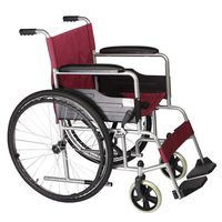 wheelchair Foldable Ultra-Lightweight, Detachable Foot Pedal Aluminum Transport, Easy to Transport and Transfer,Suitable for The Elderly and People with Reduced Mobility