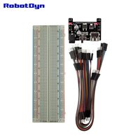 RobotDyn - Breadboard KIT: Breadboard + Power Supply 5V/3.3V (1A) + 60 Jumper Wires, for Arduino, Raspberry Pi, STM32