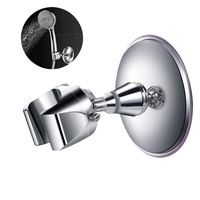 Shower Head Holder 360 Degrees Rotation Adjustable Vacuum Suction Cup Handheld Shower Head Holder Removable Reusable Wall Mount Shower Bracket for Marble Glass Metal Ceramic (1 Pack)