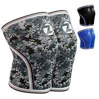 Z ZEALSPOT Knee Sleeves-Compression and Support for Weightlifting, WOD, Squats, Gym, Powerlifting and Crossfit-7mm Neoprene Strong Knee Brace-Both Women and Men,Camo Grey(1 Pair),XL