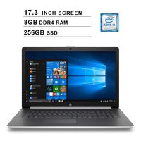 2019 Flagship HP Pavilion 17.3 Inch HD+ SVA Laptop (i3-8130U 2.20GHz up to 3.4GHz, 8GB RAM, 256GB SSD, WiFi, BT, DVDRW, HDMI, HD Audio, Webcam, Windows 10) (Silver)