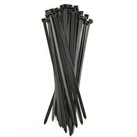 HS 10 Inch UV Resistant Wide Zip Ties (100 Pack) Plastic Cable Ties Heavy Duty Black Outdoor Zip Ties 10 Inch x 0.3 Inch,120 LBS Strength