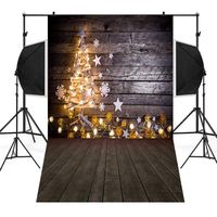 Wensltd Clearance! Christmas Backdrops Tree Vinyl 3x5FT Fireplace Background Photography Studio (N)