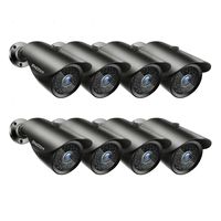 TMEZON 8 Pack OSD Security Bullet Camera HD 1080P 2.0MP 4-in-1 AHD/CVI/TVI/CVBS 3.6mm Lens Waterproof Outdoor Surveillance Camera