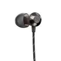 House of Marley, Nesta Ceramic In-Ear Headphones - Noise-Isolating Design, In-line Microphone with 3-button Remote, Solid, Durable and Wear Resistant, Stash Bag, 2 Size Ear Gels, EM-FE033-HM Hematite