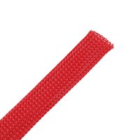 uxcell PET Expandable Cord Protector, 19.5Ft-12mm Wire Loom Cable Sleeve Red