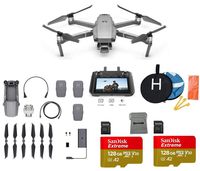 DJI Mavic 2 Pro with DJI Smart Controller Drone Collapsible Quadcopter Bundle with 3 Batteries, 2X 128GB SD Card Supports 4K Video, Landing Pad