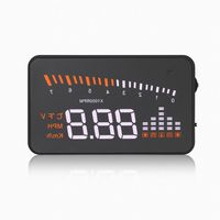 Car Scanner, ZYooh's X5 3'' OBD II Universal Car HUD Fuel icon Head Up LED Display MPH Speed Warning Black