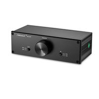 Nobsound Mini Fully-Balanced/Single-Ended Passive Preamp; Hi-Fi Pre-Amplifier; XLR/RCA Volume Controller for Active Monitor Speakers (Black)