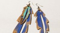 Cricut Crafts: Make Wood Veneer Feather Earrings