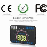 YICOTA 5.8" Car HUD Head-Up Display Windshield LED Projector with OBD2 EUOBD with Speed Fatigue Warning RPM MPH KM/h Fuel Consumption Display (E350)