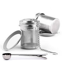 House Again Tea Ball Infuser & Cooking Infuser, Extra Fine Mesh Tea Infuser Threaded Connection (2 Pack with Scoop)