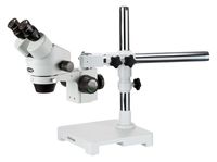 AmScope SM-3BX Professional Binocular Stereo Zoom Microscope, WH10x Eyepieces, 3.5X-45X Magnification, 0.7X-4.5X Zoom Objective, Ambient Lighting, Single-Arm Boom Stand, Includes 0.5x Barlow Lens