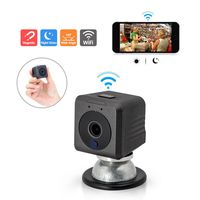WiFi Battery Camera Wireless Hidden Camera IR Camera Night Vision Camera Portable Video Recorder with Motion Detection for Home Security Monitoring Nanny Support Max 128GB (NO SD Card Inclubed)