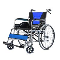 DR - Wheelchair - Lightweight Folding Portable Travel,Aluminum Alloy Elderly Disabled Manual Wheelchair with Hand Brake (Color : B)