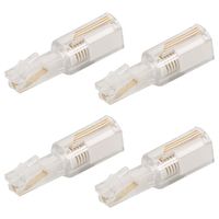 Telephone Cord Detangler, Uvital Wireless Anti-Tangle Telephone Handset Cable 360 Degree Rotating Landline Swivel Cord Untangler White (4 Pack)