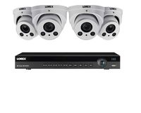 Lorex 8MP 4K Ultra HD IP NR900X Series 2 HDD Slot NVR System with 4K LNE8964AB Audio IP Dome Cameras Package, 4X Optical Zoom, 250FT Night Vision, 8 Channel 2TB NR9082NVR with 4 White Dome Cameras