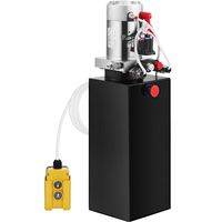 Mophorn Hydraulic Pump 12V Hydraulic Pump Single Acting Hydraulic Pump for Dump Trailer 10 Quart Hydraulic Pump