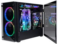 CUK Stratos Mini Monoblock Open Loop Gaming PC (Intel i9-9900K, NVIDIA GeForce RTX 2080 Ti 11GB, 32GB DDR4 3600 RAM, 2TB NVMe SSD + 2TB HDD, 650W Gold PSU, Z390I Mobo) Best Tiny RGB Desktop for Gamers