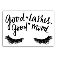 2 x 10cm Eye Lashes Vinyl Stickers - Girl's Teen Quote Fun Sticker Laptop #17807 (10cm Wide)