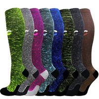 8 Pairs Compression Socks Men&Women 15-20mmhg - Best for Running,Cycling (Multicoloured 1A, Small/Medium)