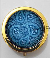 BlackKey Henna Hand Indian Wedding Tattoo Patterns 3-Compartment Decorative Pocket Gift Box Case Organizer for Pill, Color 2 -586