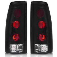 Taillights Tail Lamps For Chevy Blazer C/K Pickup Suburban Tahoe GMC C/K Pickup Suburban Yukon Cadillac Escalade (Black Smoke Replacement Assembly FITS BARN DOOR & LIFT GATE ONLY) ATTL0206